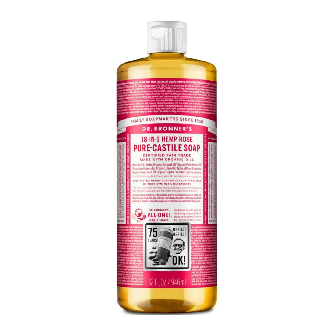 Dr Bronner Soap Liq Rose