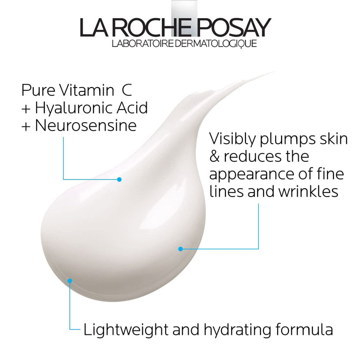 La Roche-Posay Redermic C Pure Vitamin C Moisturizer Cream For Normal To Combination Skin, 1.35 Fl. Oz