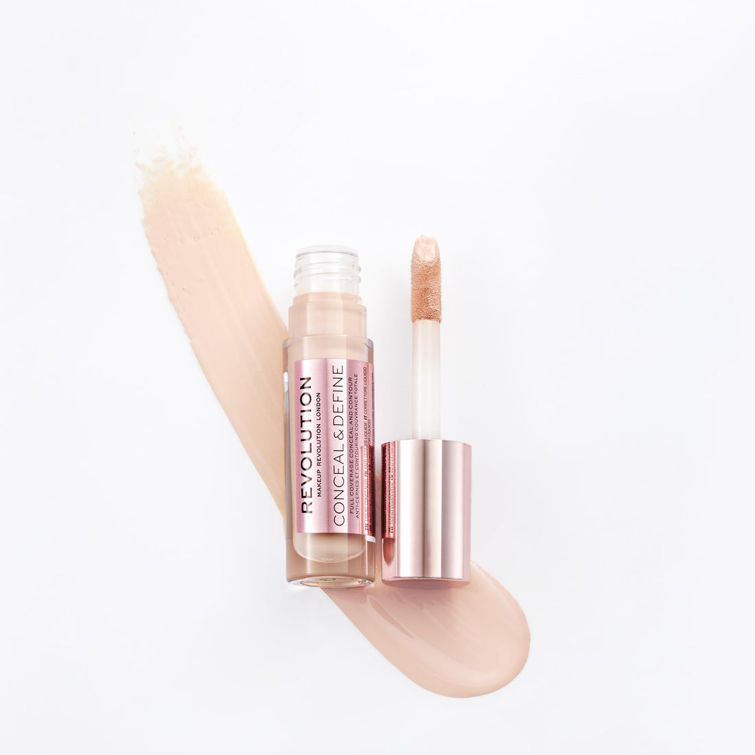 Revolution Beauty London Full Coverage Makeup Conceal And Define Cream Concealer, C3 Beige, 3.4Ml Matte Finish, Acne Prone