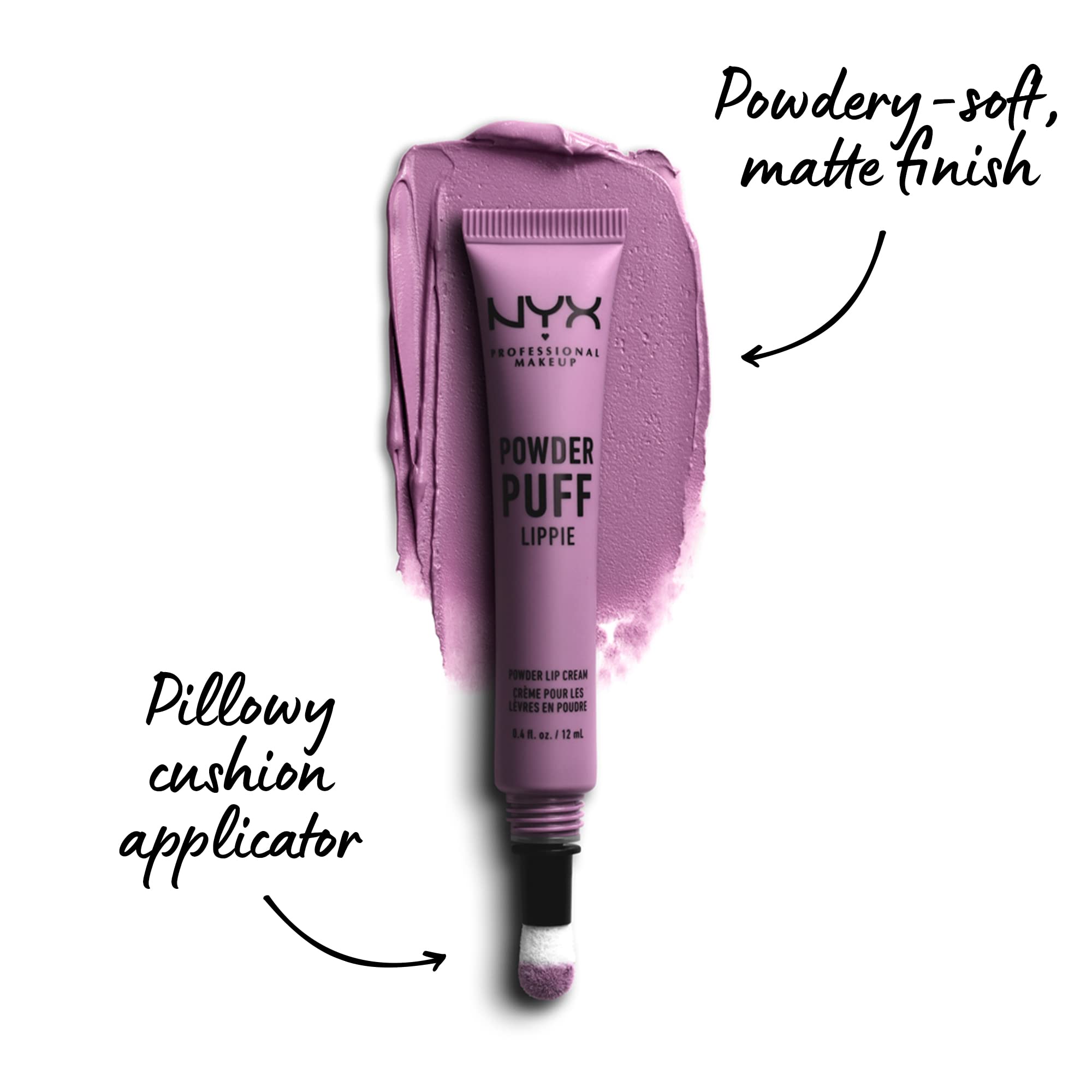 NYX PROFESSIONAL MAKEUP MAKEUP Powder Puff Lippie Lip Cream, Liquid Lipstick - Will Power (Lavender Mauve)
