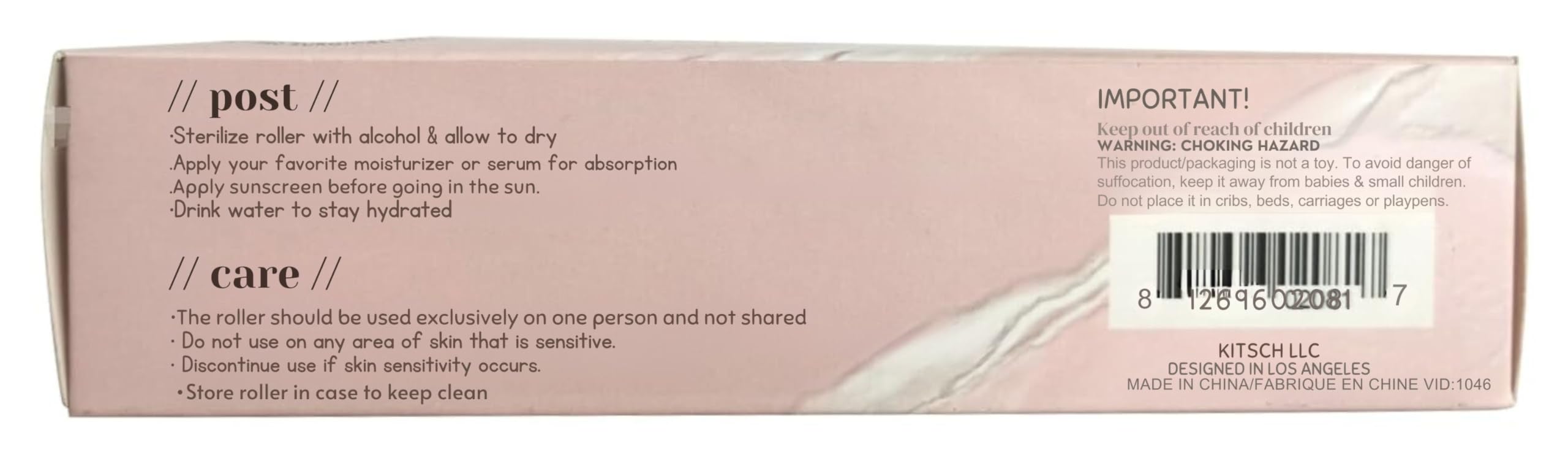 Microneedle Roller, Anti-Aging and Wrinkle Minimizing Dermaroller for Face.25mm Micro Needle Facial Roller, 540 Needle Face Roller with Storage Case By Kitsch