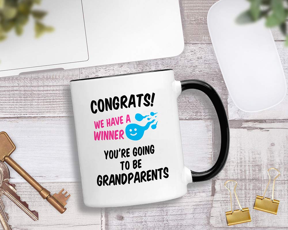 Casitika Pregnancy Announcement For Grandparents. 11 oz First Time Grandma Coffee Mug. Gifts for Baby Announcement to Grandparent. Congrats You're Going to be Grandparents.