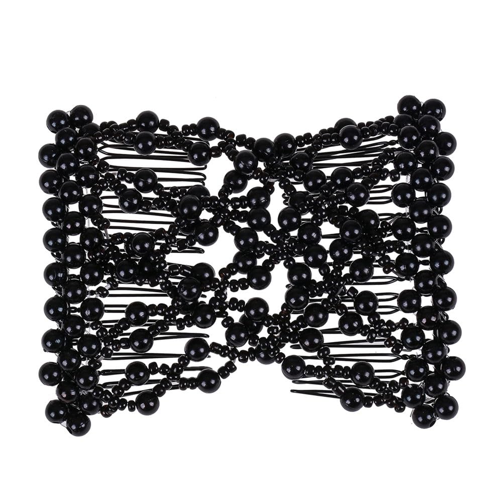 Casualfashion Hair Accessories Casualfashion Pack of 3 Awesome Ez Stretching Combs, Hand-beaded Double Combs Hair Clips for Women Girls