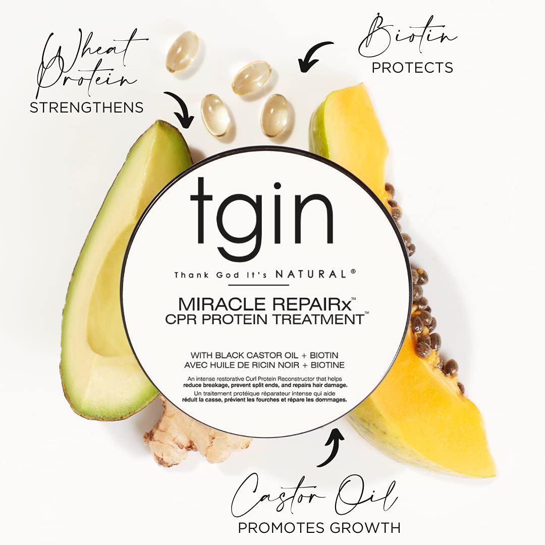 tgin Miracle RepaiRx Strengthening Reconstructor And Mask Duo -12 oz for Damaged Hair - For Damaged Hair - Repair - Protect - Restore