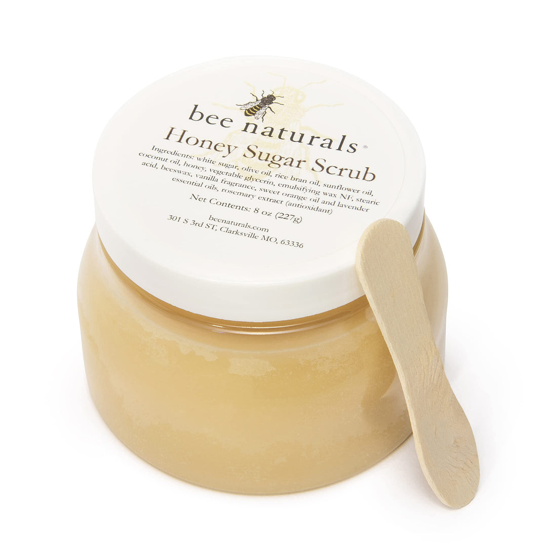 Luxurious Honey Sugar Scrub 8oz – Gentle Exfoliating Blend for Face, Body & Feet with Honey, Coconut & Essential Oils – Nourishing Moisture with Signature Vanilla Fragrance for Radiant Skin