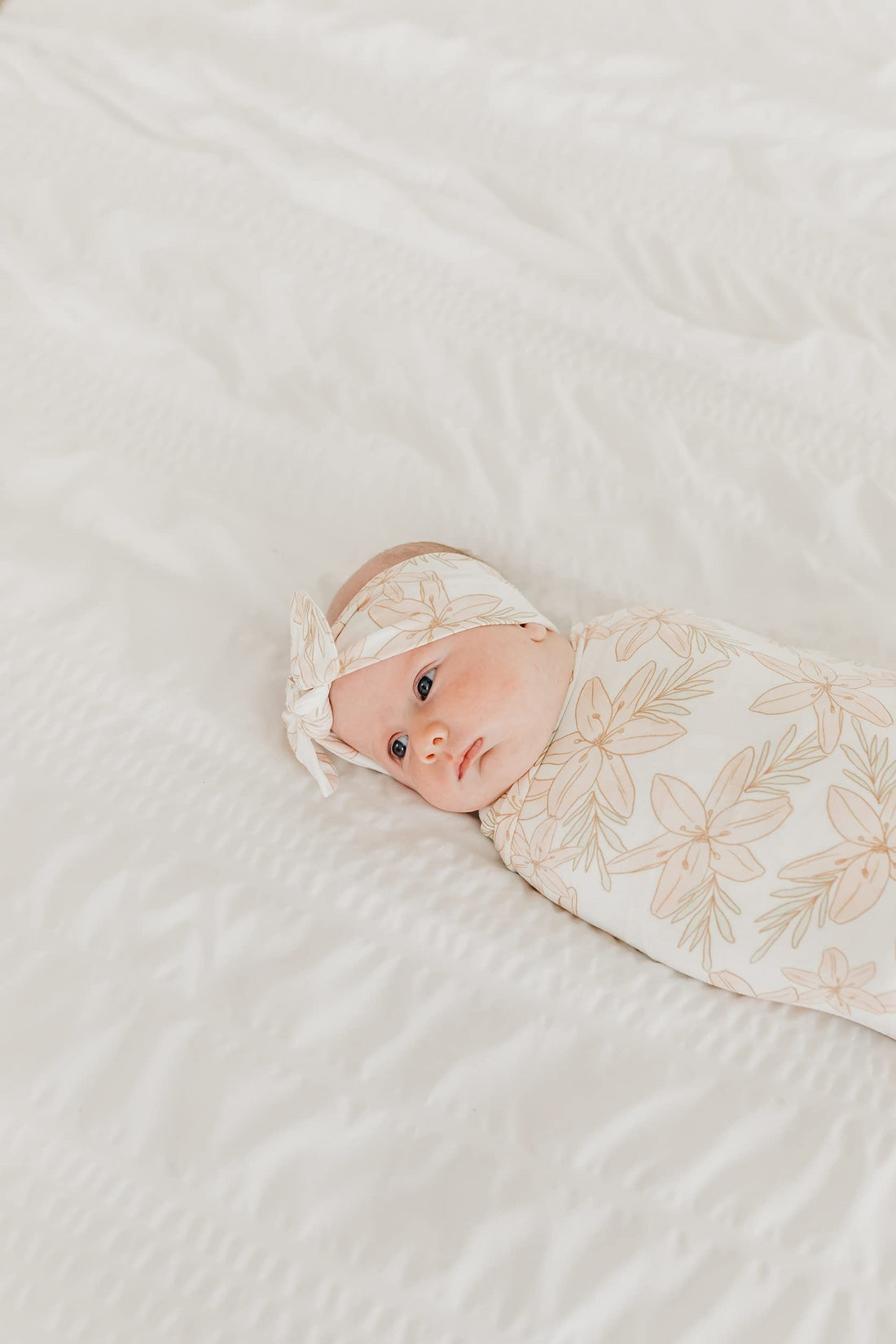 Copper Pearl Baby Bows: Stylish Headbands for Baby Girls, Premium Soft and Stretchy Baby Headbands, Perfect for Newborns, Trendy Designs - Kiana