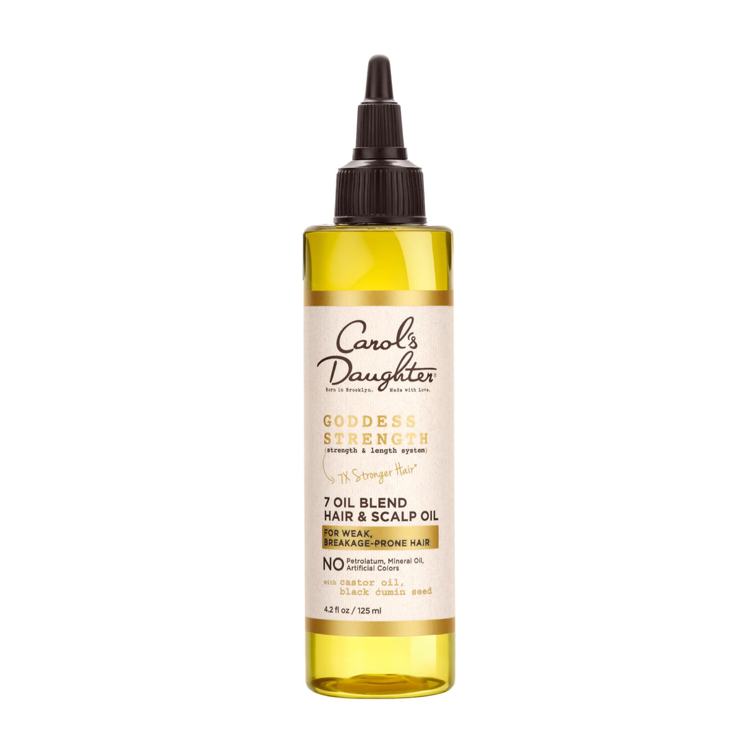 Carol's Daughter Goddess Strength 7 Oil Blend Scalp and Hair Oil for Waves, Coils and Curls, Hair Treatment with Castor Oil, 4.2 Fl Oz