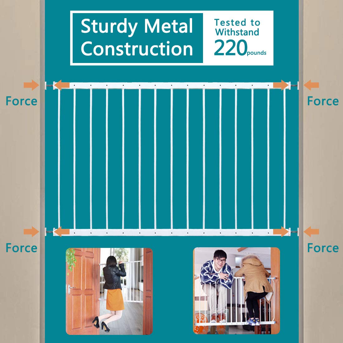 Window Guards for Children, Adjustable Wide Child Safety Window Guard Prevents Accidental Falls, Home Security Childproof Interior Bar Guard for Windows Wide 36.22 - 61.41(2 Panels)