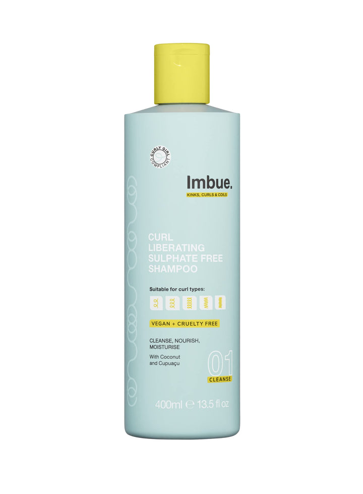 Imbue Curl Liberating Sulfate Free Shampoo for Wavy and Curly Tresses - Enhances Curls, Fights Frizz and Dryness | 13.5 fl oz, Curly Girl Compliant & Vegan Formula