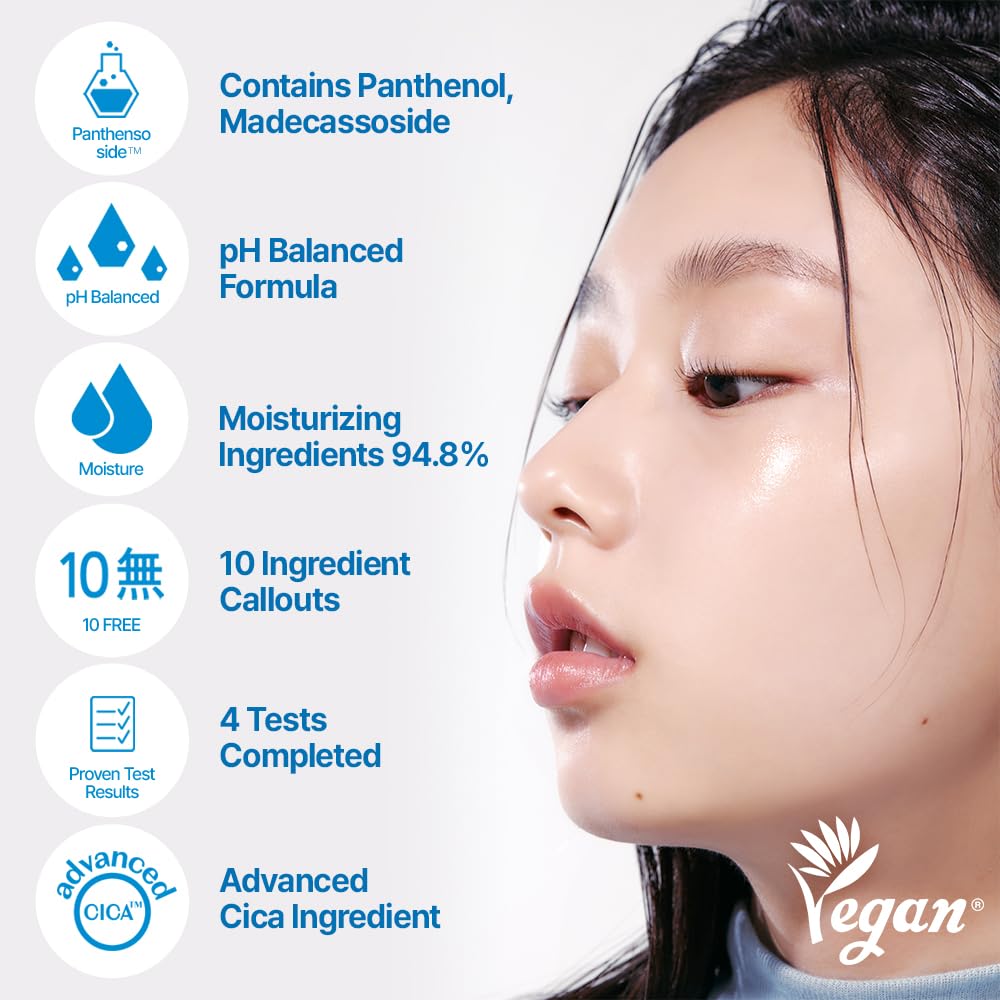 ETUDE SoonJung Cica Calming Ampoule Essence 50ml(1.69fl.oz) | Intensive Hydrating & Soothing Ampoule Essence for Sensitive Skin | Korean Skin Care