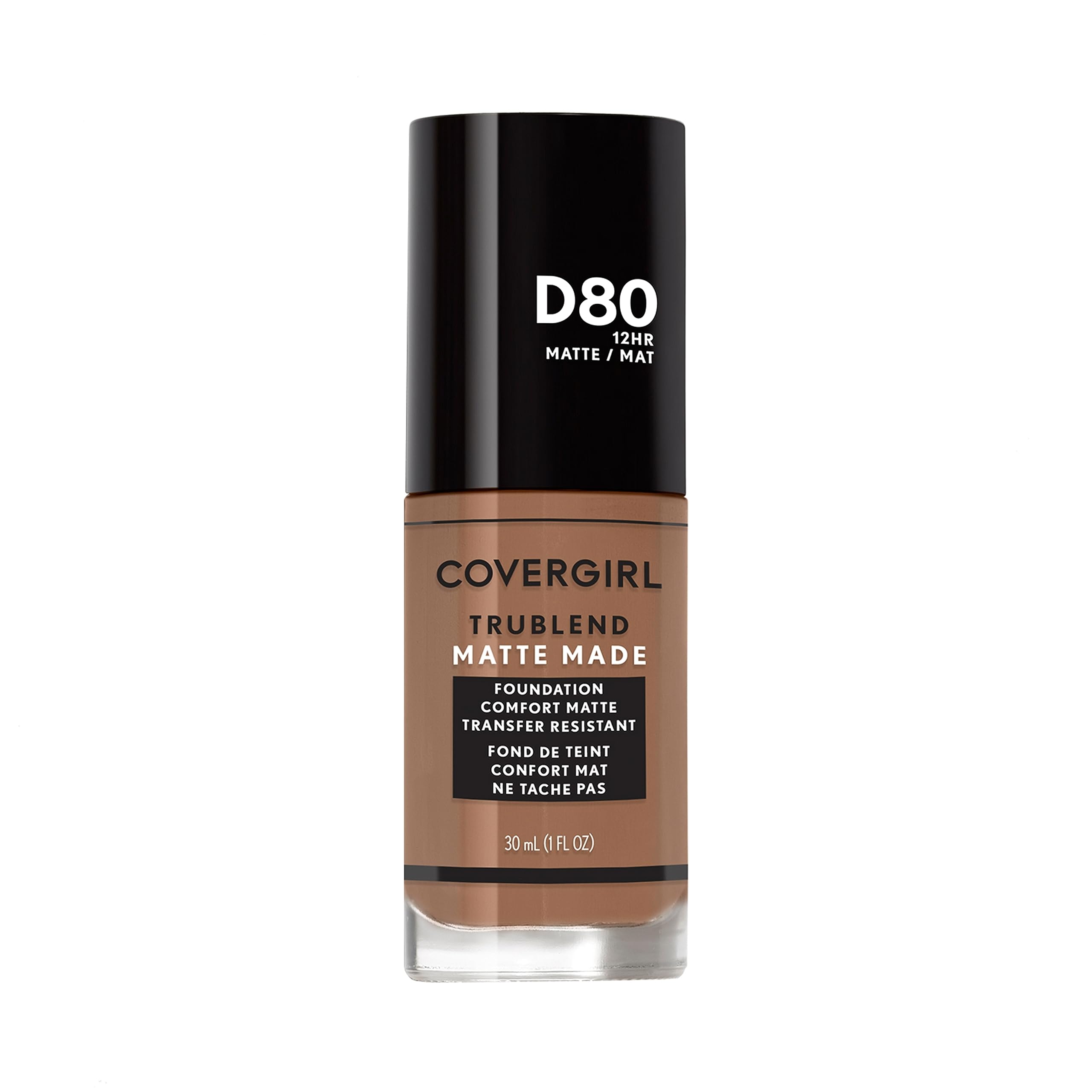 4 D80 Soft Sable: Covergirl Trublend Matte Made Liquid Foundation, D80 Soft Sable, 1.014 Ounce