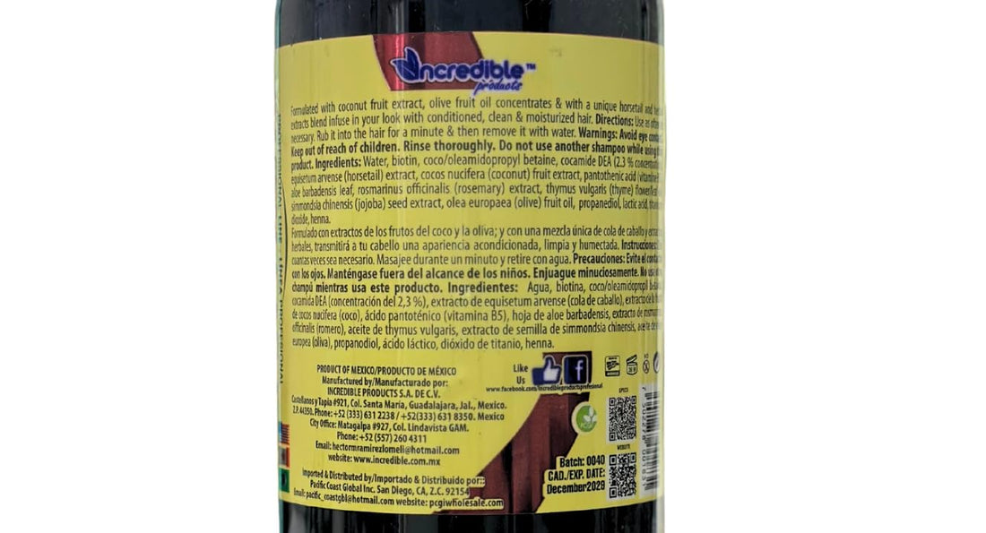 CABALLADO Shampoo Caballada sin sal (950ml) Acelera el crecimiento de tu cabello!