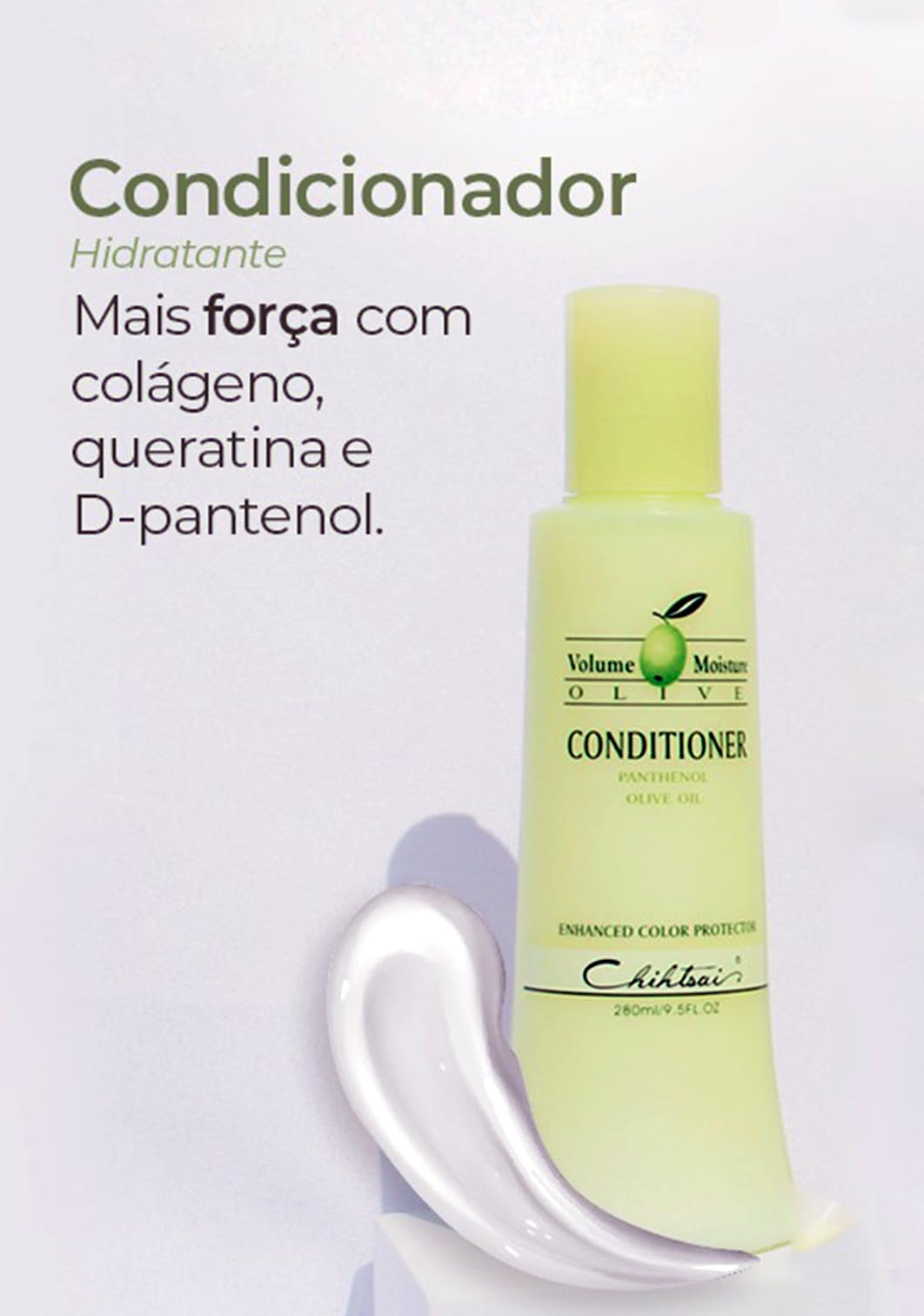 Chihtsai Olive Shampoo & Conditioner Set 9.50Z (Sulfate & Paraben Free)