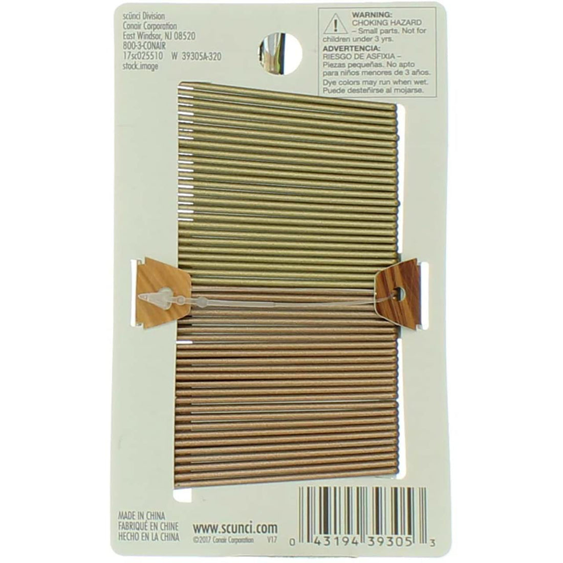 Scunci No Grip Color Pins, Blonde, 1.28 Ounce