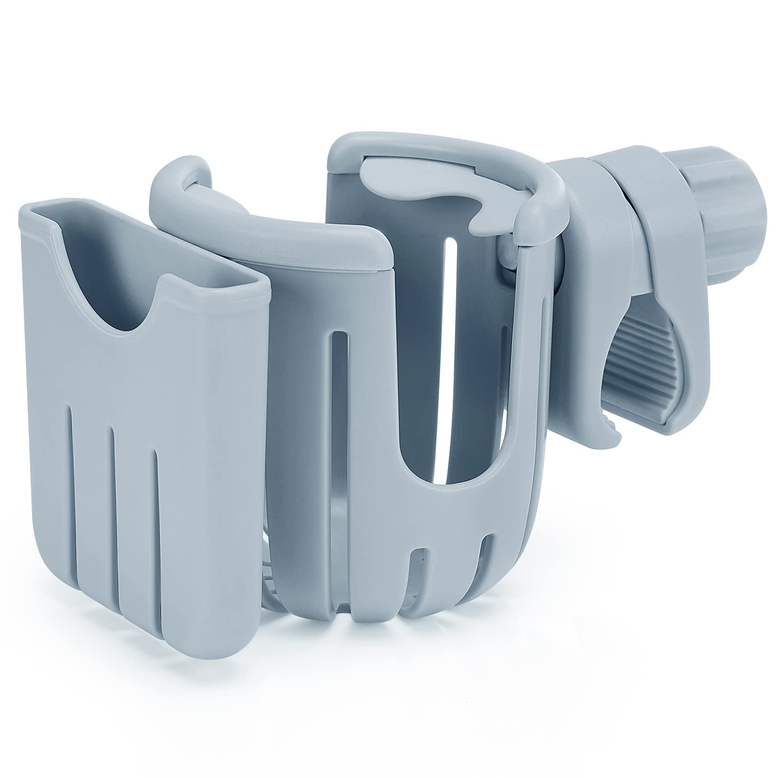 Accmor Stroller Cup Holder with Phone Holder, Bike Cup Holder, 2-in-1 Universal Cup Phone Drinks Holder for Stroller Walker Wheelchair, Grey