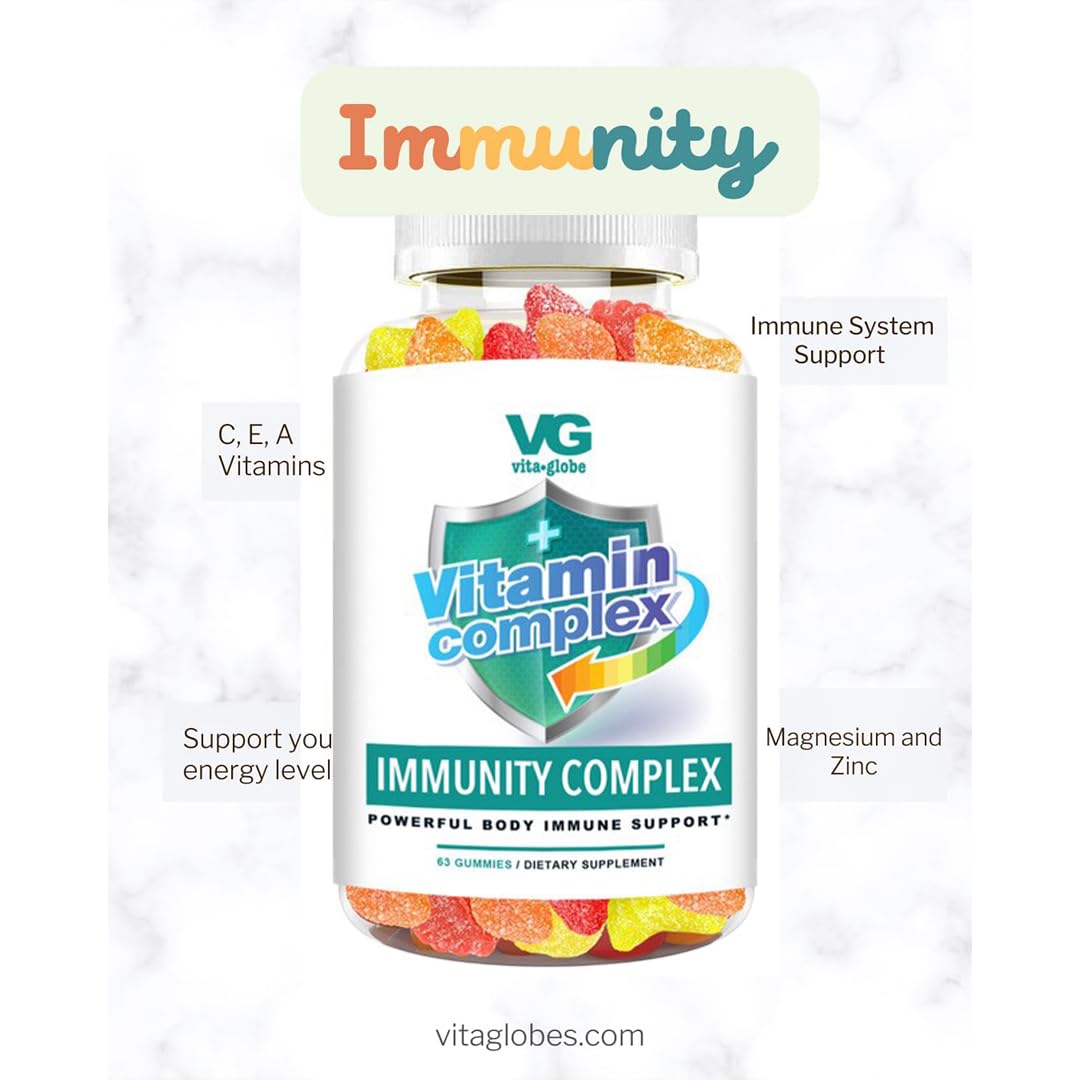 VitaGlobe Vitamin Complex - Immunity Support Gummy, 63 Count
