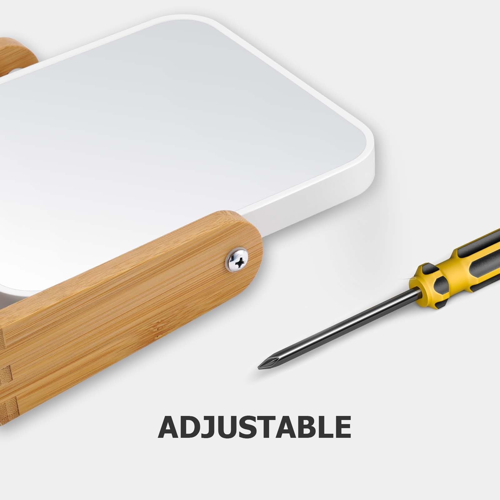 LFOYOU Vanity Makeup Mirror with Stand, 1X/3X Magnification Double Sided 360 Degree Swivel Magnifying Mirror, 8 Inch Portable Table Desk Counter top Mirror Bathroom Shaving Mirror