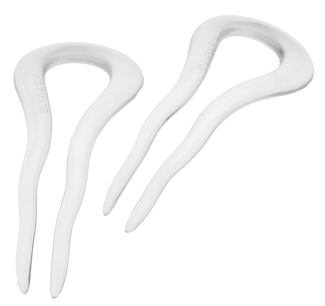 France Luxe Large Hair Pin Pair Clear