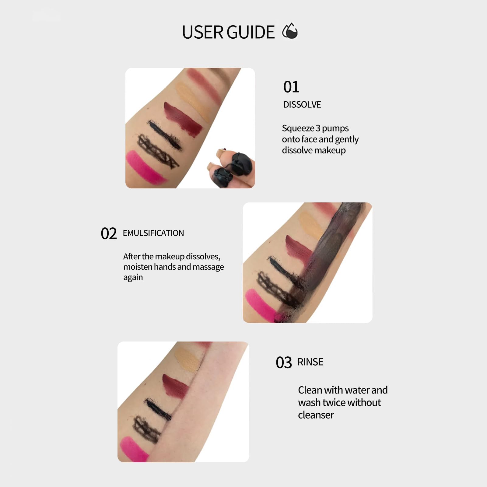 BLUE LOVE Waterproof Makeup Remover Cleansing Cream for Eyes, Face & Lips - Deep Cleaning Moisturizing Balm, Gentle Makeup Melting for All Skin Types