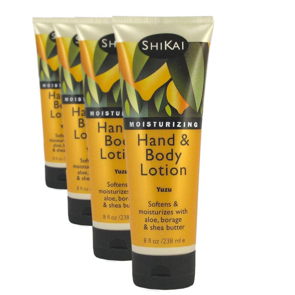 Shikai - Natural Moisturizing Hand & Body Lotion, Softens & Moisturizes Skin with Aloe Vera, Borage Oil & Shea Butter, Sensually Smooth Skin with Delicious Fragrances (Yuzu, 8 Ounce, Pack