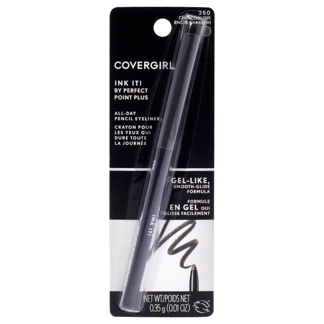 COVERGIRL Ink It! By Perfect Point Plus Waterproof Eyeliner Charcoal Ink 250, .006 oz
