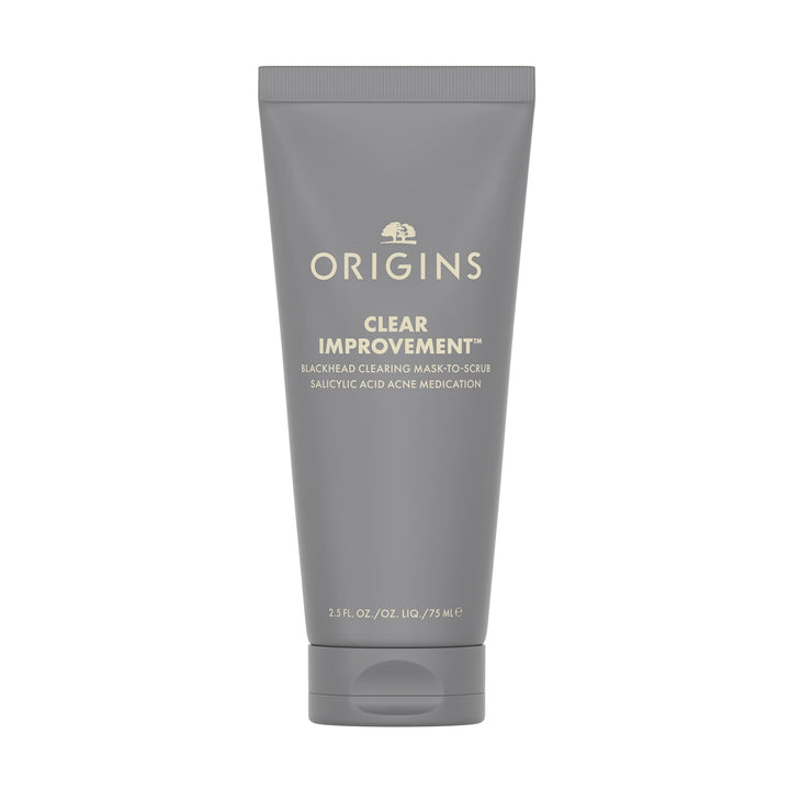Origins Clear Improvement Blackhead Clearing Face Mask & Scrub | Reduces Blackheads | With Salicylic Acid & Bamboo Charcoal, 2.5 Fl Oz