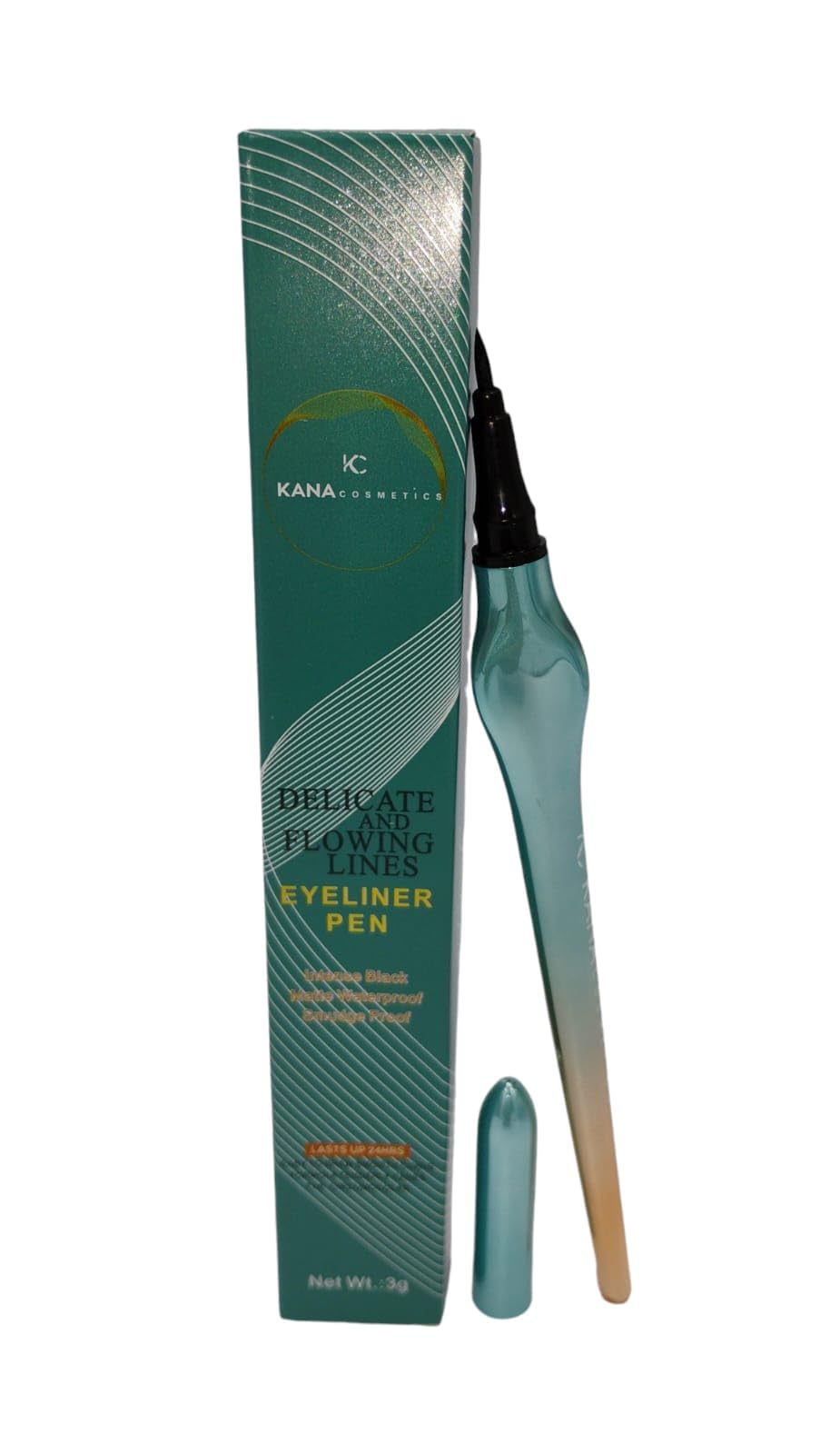 KANA cosmetics Waterproof, Intense black matte liquid eyeliner, Long lasting up to 24 H. A Dupe for Gen Z and Millennials