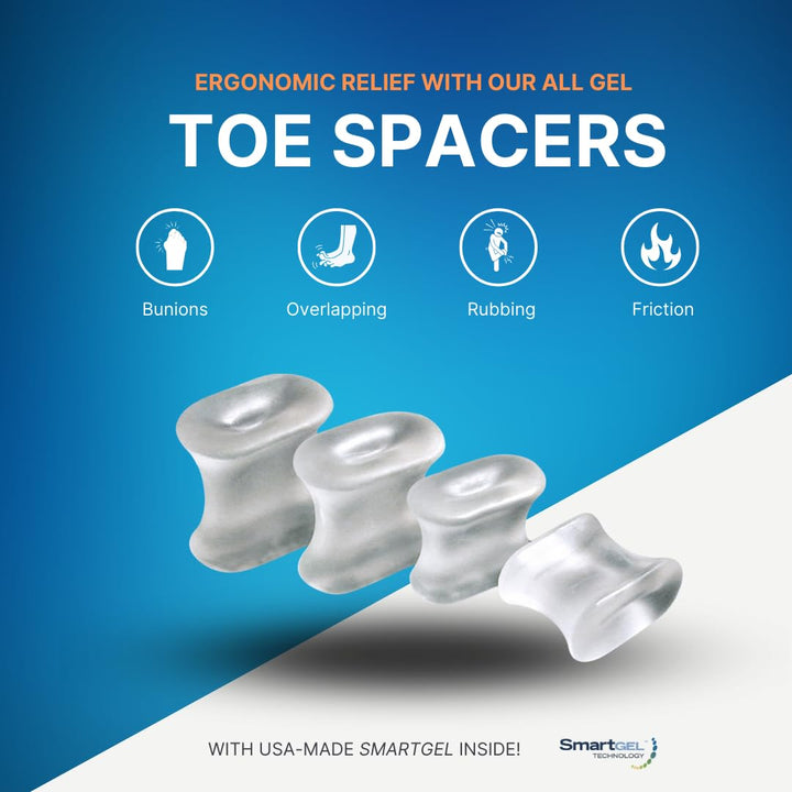 NatraCure Gel Toe Separators - Toe Spacers - 12 Pack - Medium