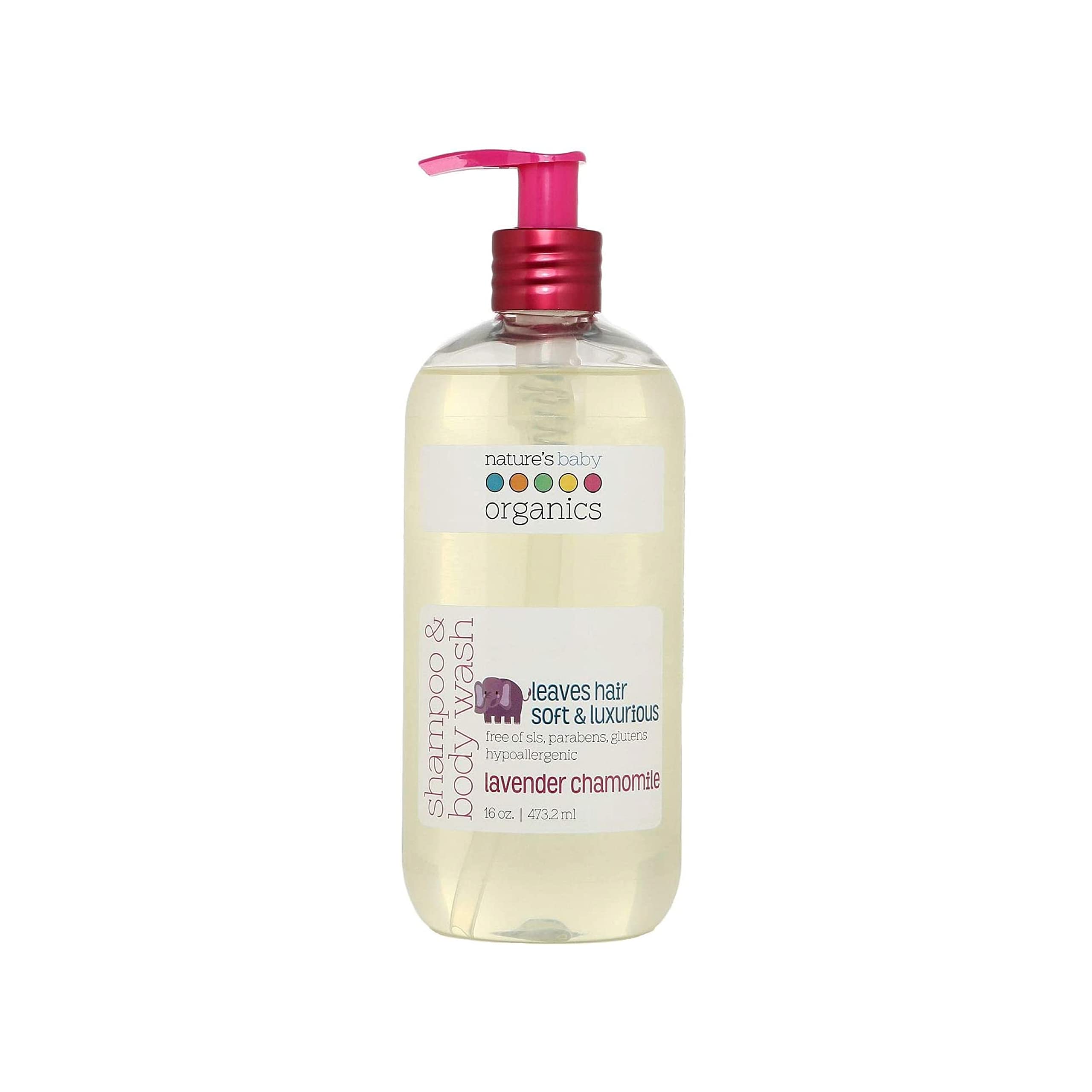 Nature's Baby 3-in-1 Baby Shampoo/Body/Face Wash - Formulated for Problem and Sensitive Skin - No Sulfate or Artificial Fragrances - pH Neutral & Tear Free - Lavender Chamomile 16 oz