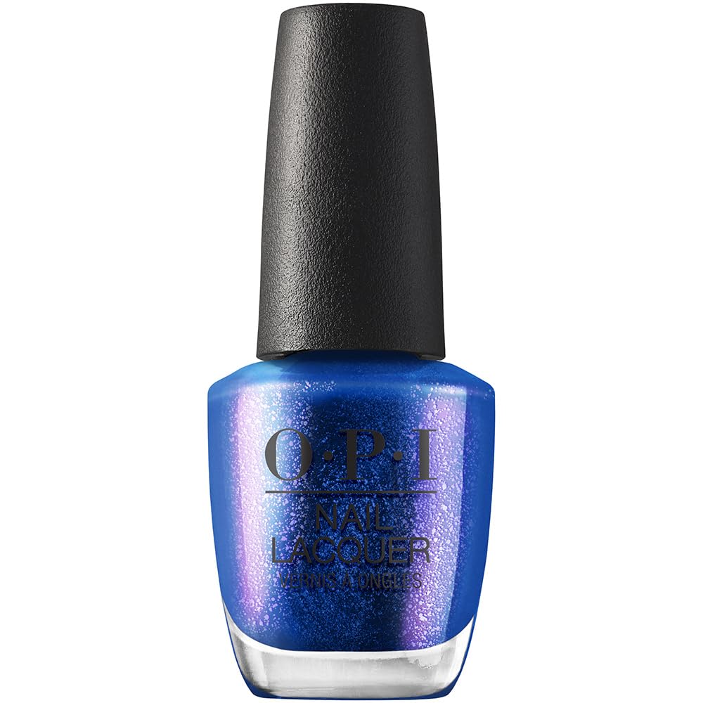OPI Nail Lacquer Scorpio Seduction | Opaque Dark Blue Shimmer Chip Resistant Nail Polish | Big Zodiac Energy Collection