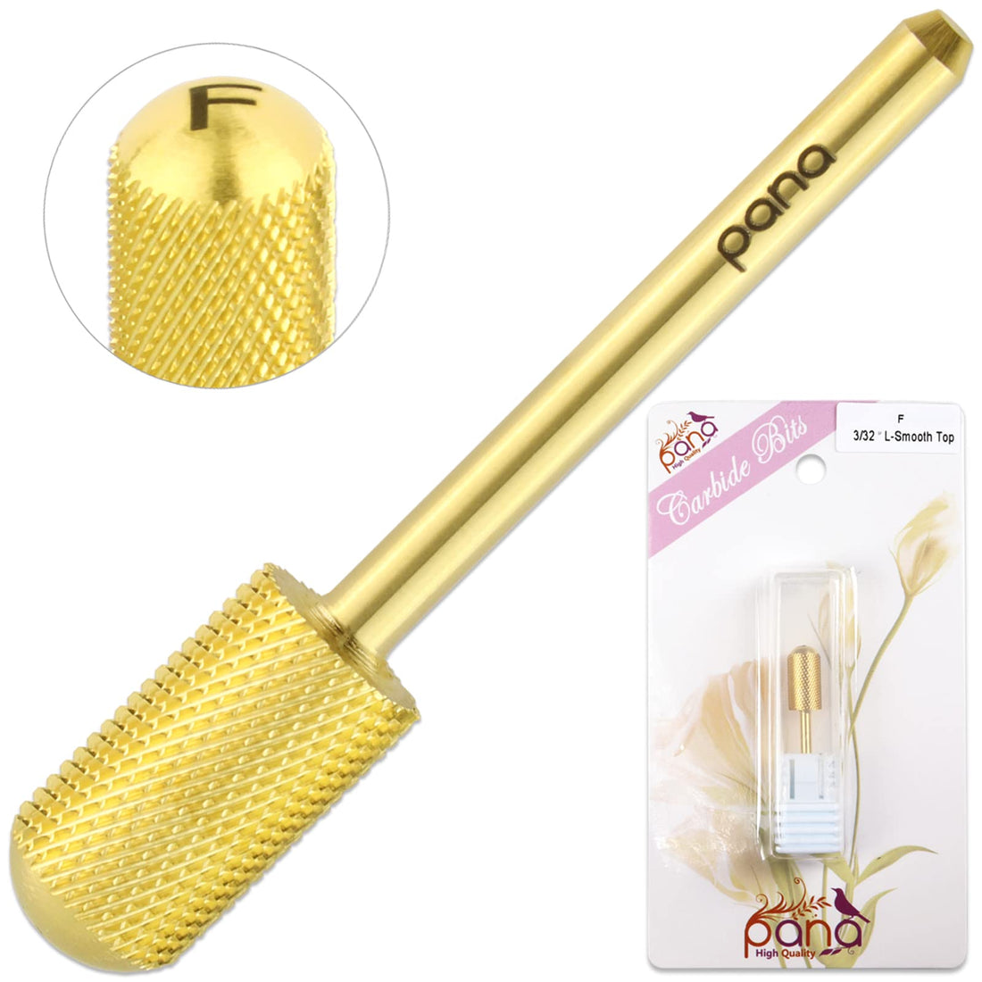 F (Fine) 3/32, Gold Color: USA Beauticom Pana Brand Professional Large Smoot