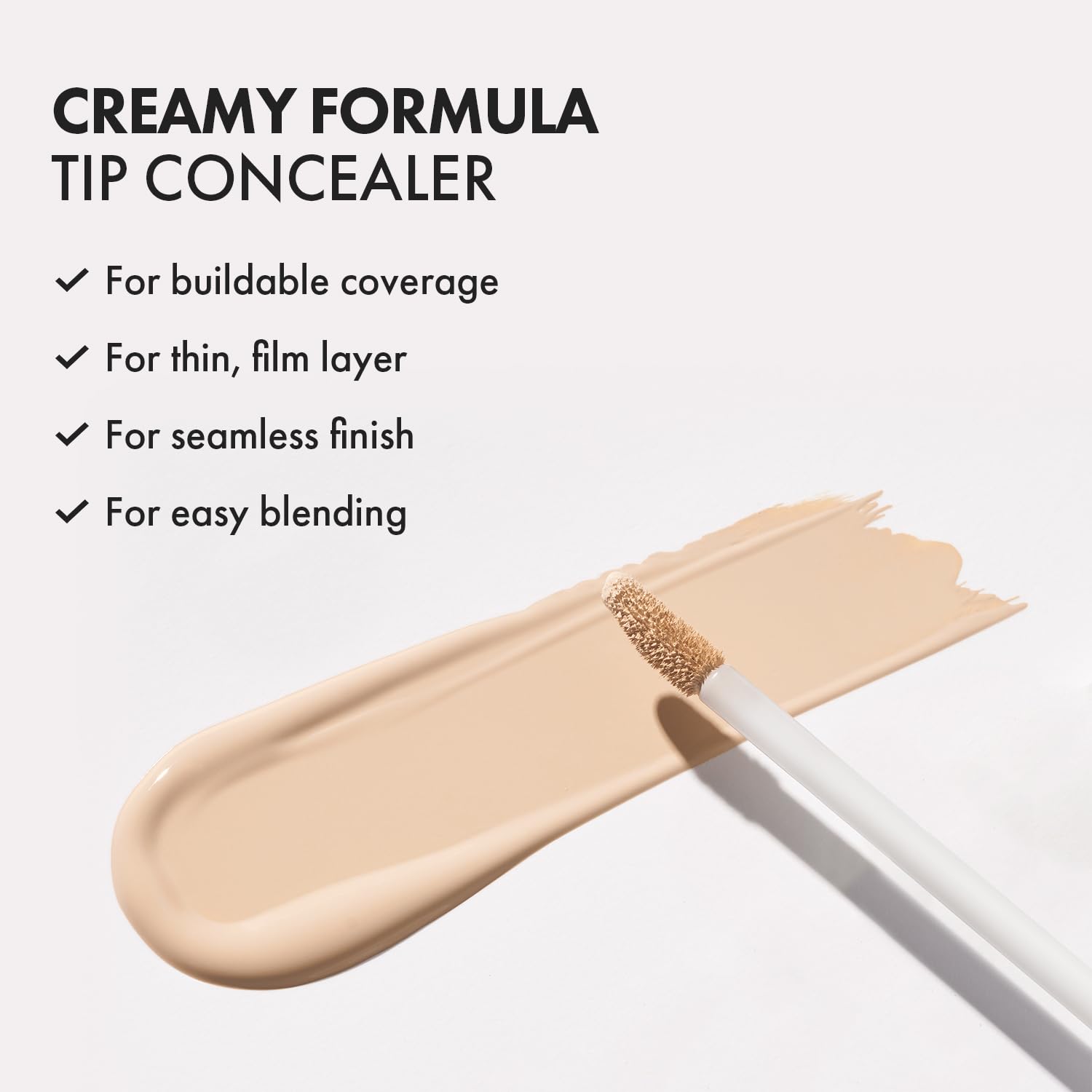 AEKYUNG Luna Long-Lasting Tip Concealer, Full Coverage & High Adherence, For Under Eye Dark Circles and Dark Spots, Korean Makeup, Cover-Fit, #02 Beige, 0.26 Fl Oz