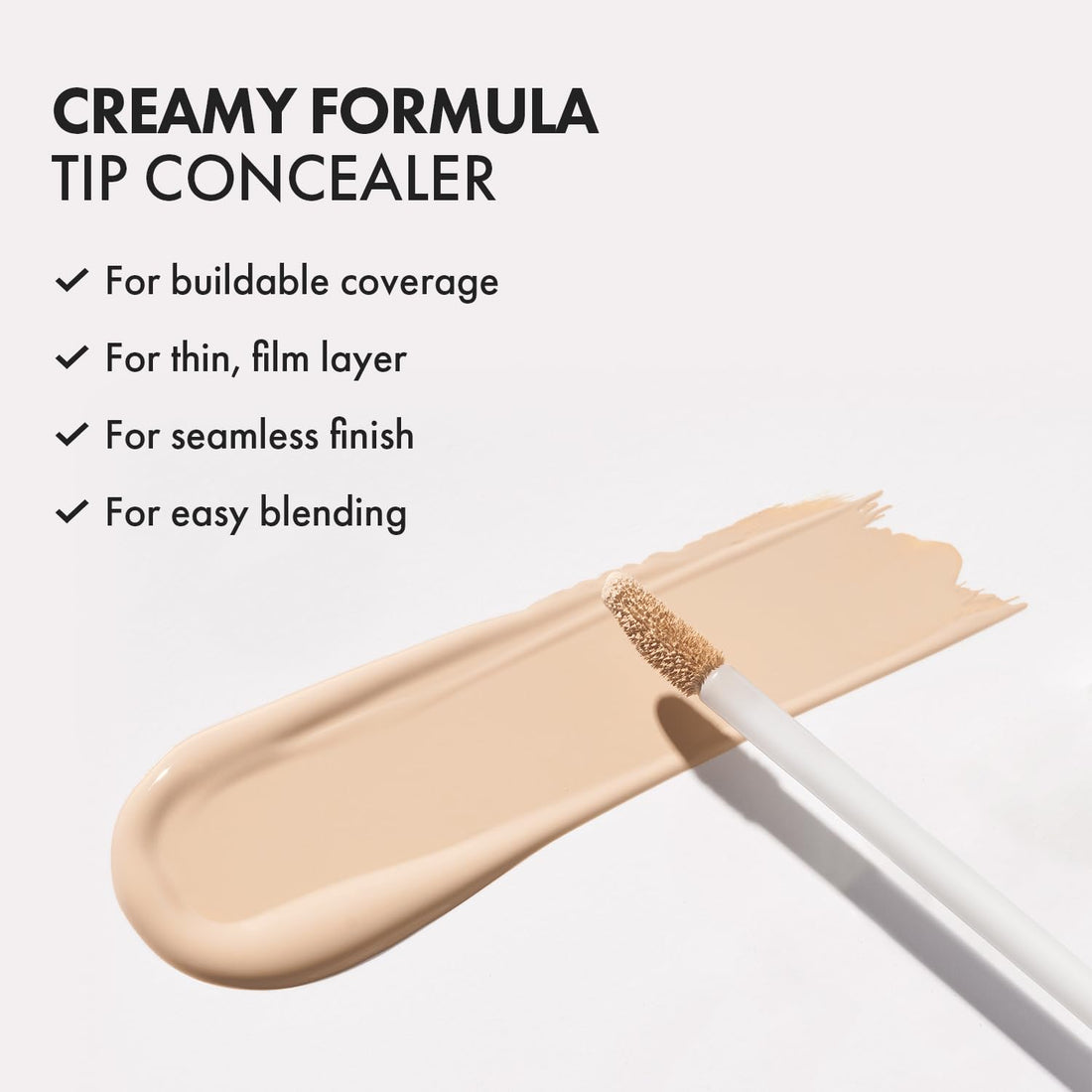 AEKYUNG Luna Long-Lasting Tip Concealer, Full Coverage & High Adherence, For Under Eye Dark Circles and Dark Spots, Korean Makeup, Cover-Fit, #02 Beige, 0.26 Fl Oz