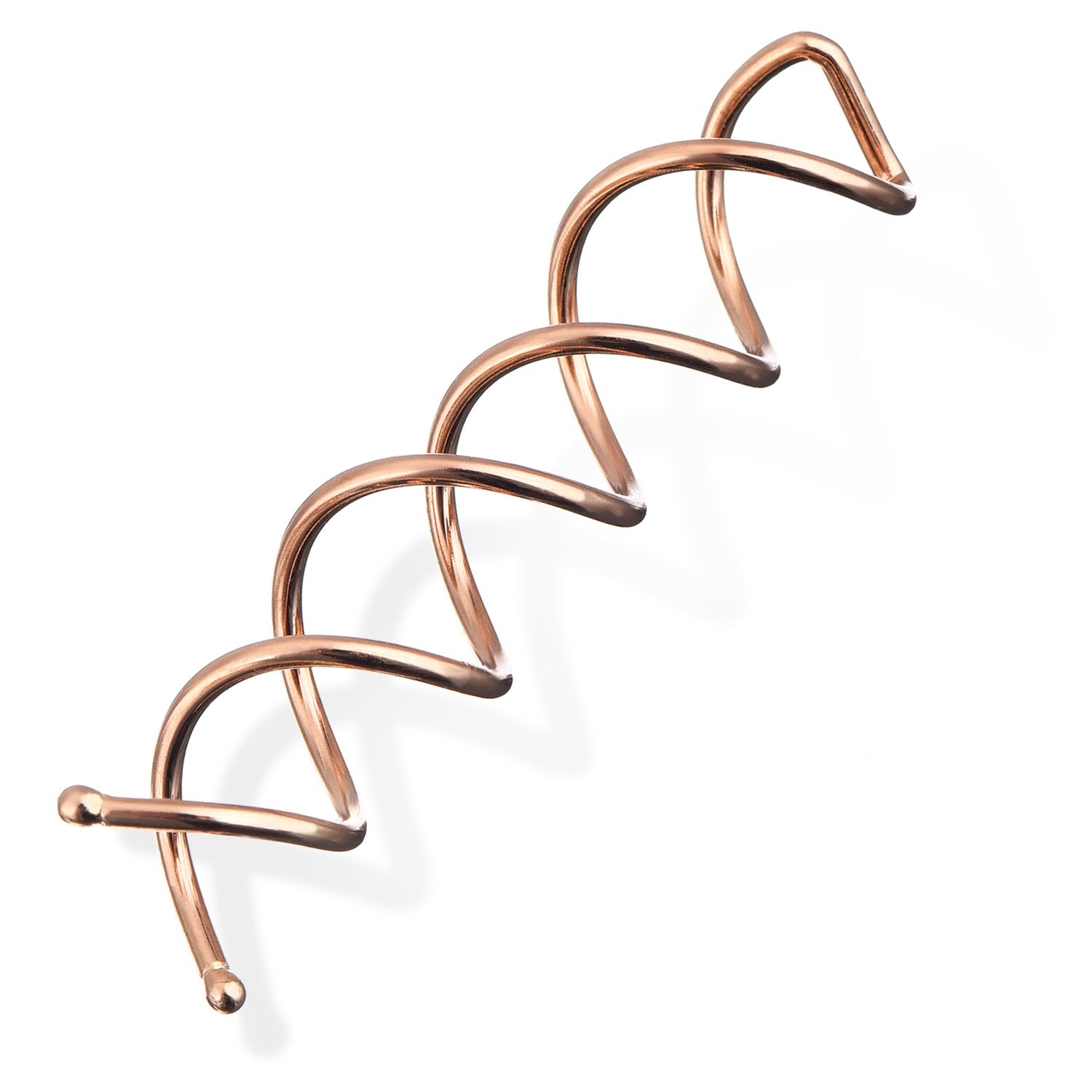 Rose Gold : eBoot Spiral Hair Pin Spin Pin Spiral Hair Clip Mini Spin Clip Bun Stick Pick for DIY Hair Style 20 Pack (Rose Gold)