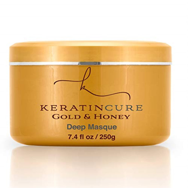 DEEP REPARATION CONDITIONING MASQUE CREAM MASK 8.81 OZ - GOLD & HONEY KERATIN CURE 250 G - CONTAINS ARGAN OIL contains Argan Oil Shea Butter Honey - Moisturizing Conditioning Treatment