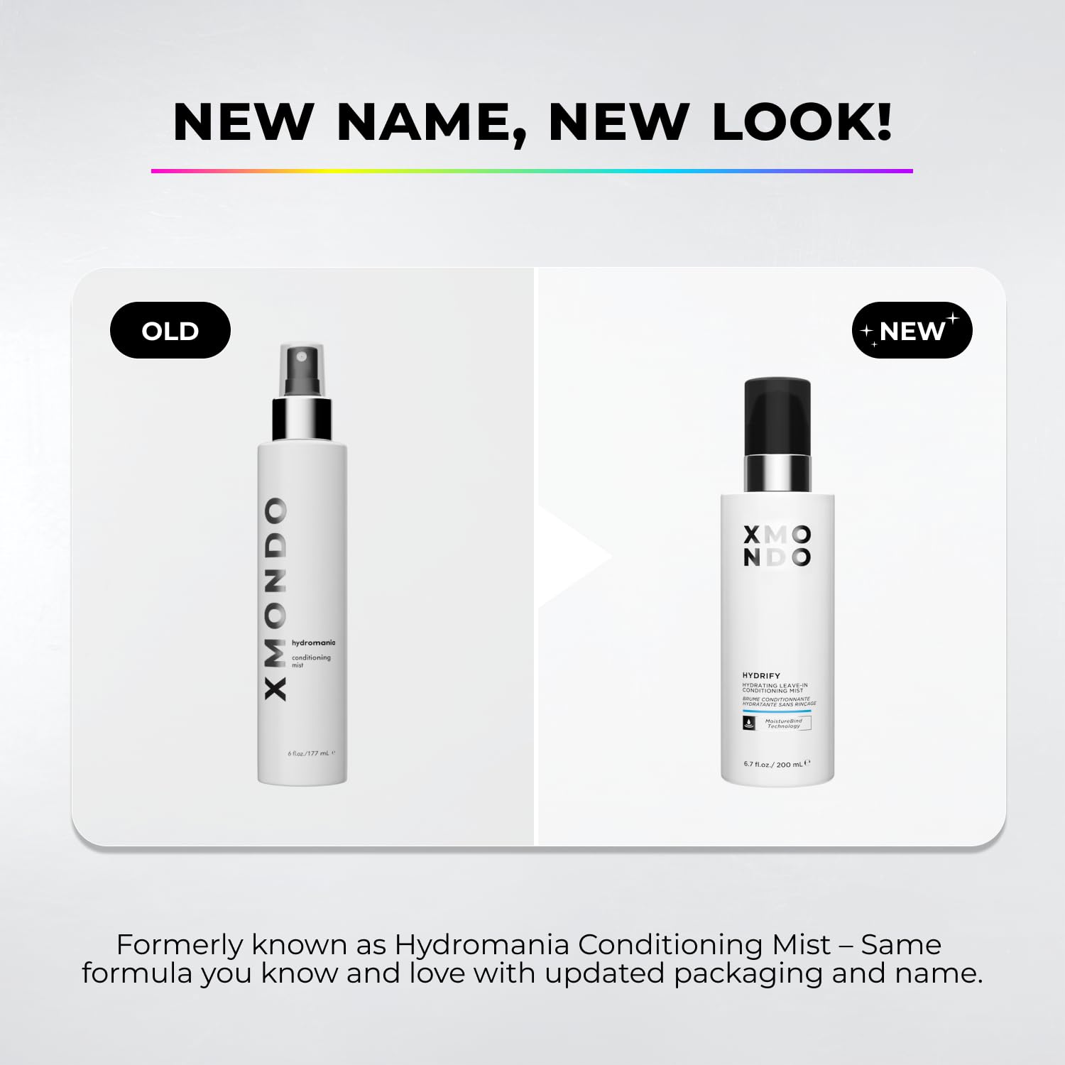 XMONDO Hair Hydrify Hydrating Leave-in Conditioning Mist | MoistureBind Technology Restores Hydration & Eliminates Frizz, Plant Based Extracts Revitalize Damaged Hair, Vegan Formula, 6.7 Fl Oz 1-Pack