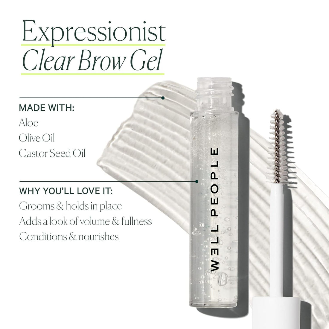 Well People Expressionist Clear Brow Gel, Lightweight Gel For Taming & Nourishing Your Brows, Creates A Natural-Looking Finish, Vegan & Cruelty-free