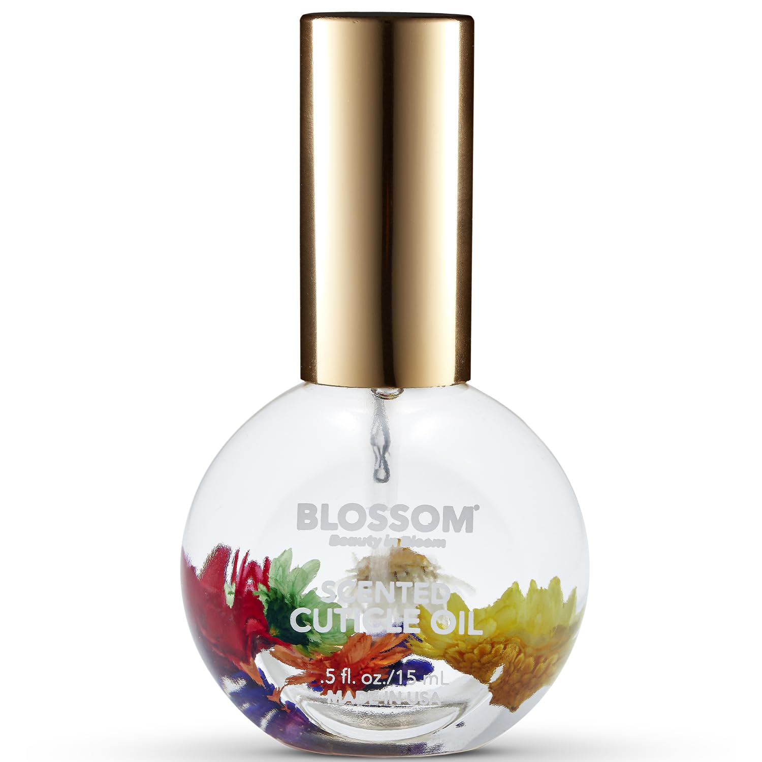 Blue Cross - Blossom Cuticle Oil with Real Flowers 0.5oz (BLCOF4 - Orange)