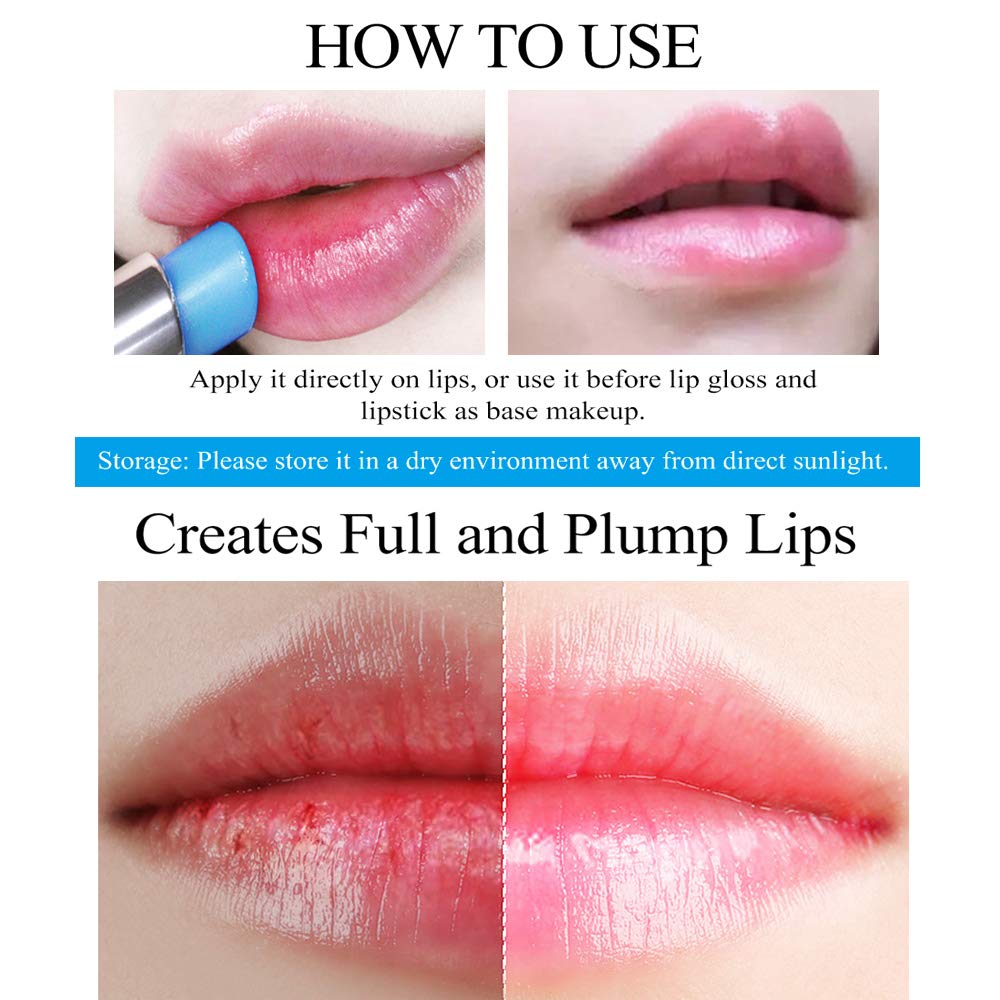 Hyaluronic Acid Lip Balm Long-lasting Moisturizing Nourishing Lips Reduce Fine Lines Relieve Dryness Protect Lip Skin Natural Extract Lip Balm (New Packing) (Hyaluronic acid)