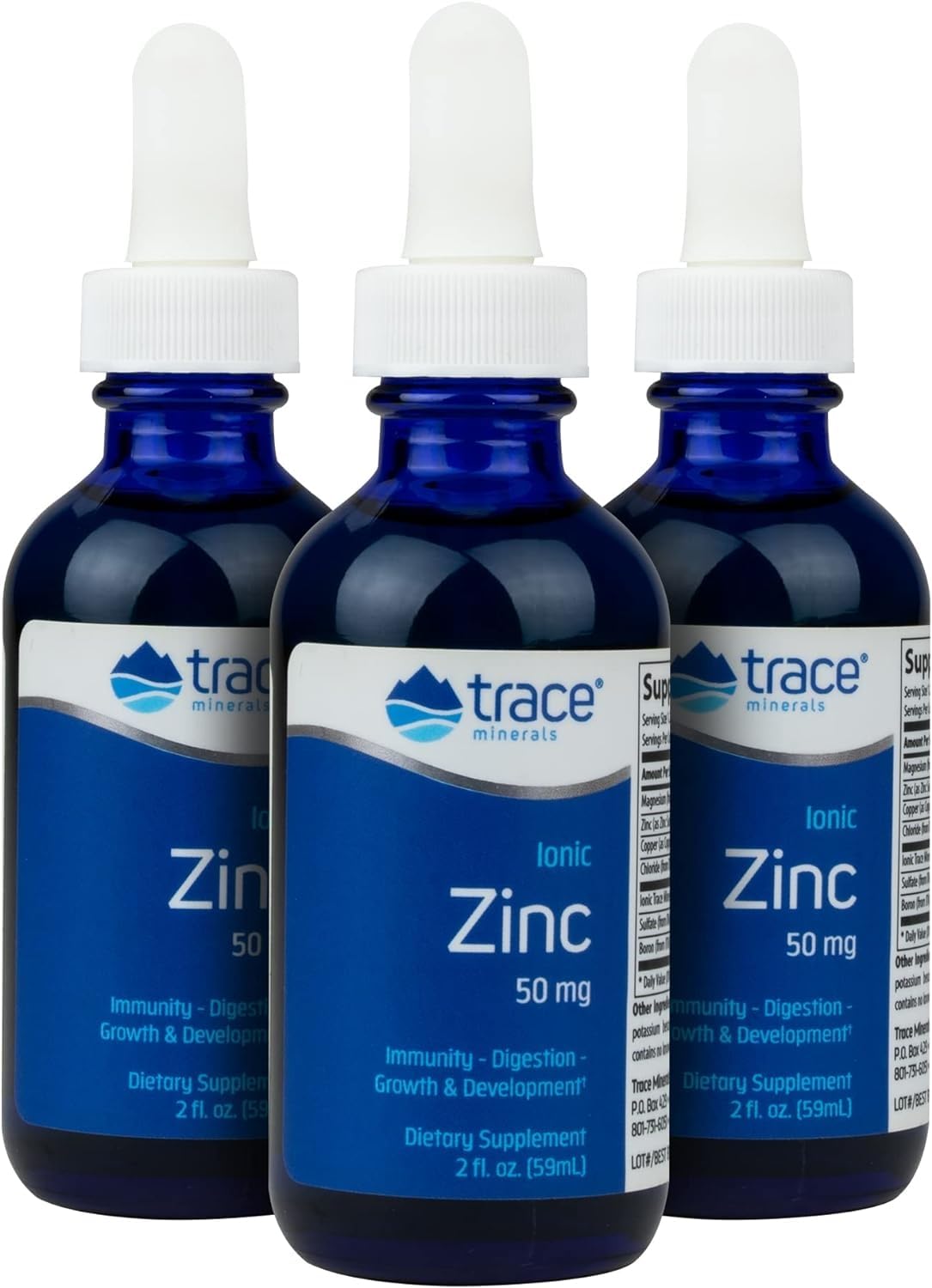 Trace Minerals Ionic Zinc - Immune System Support Supplement - Essential Mineral Supplement with Magnesium, Copper & Chloride - Healthy Skin & Growth Support - 2 fl oz (About 144 Servings)