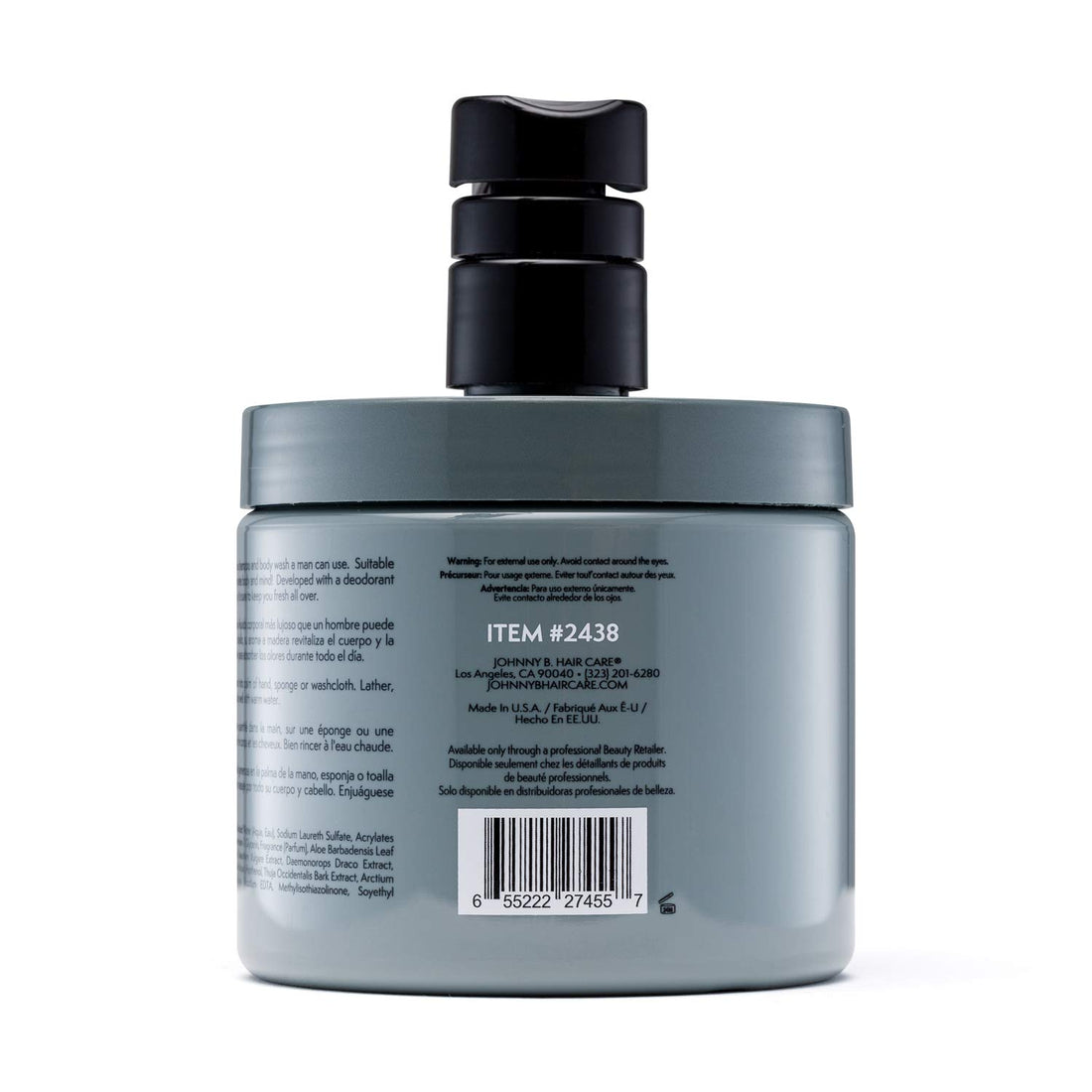 JOHNNY B. Professional All Over Hair Shampoo and Body Wash 16 oz.