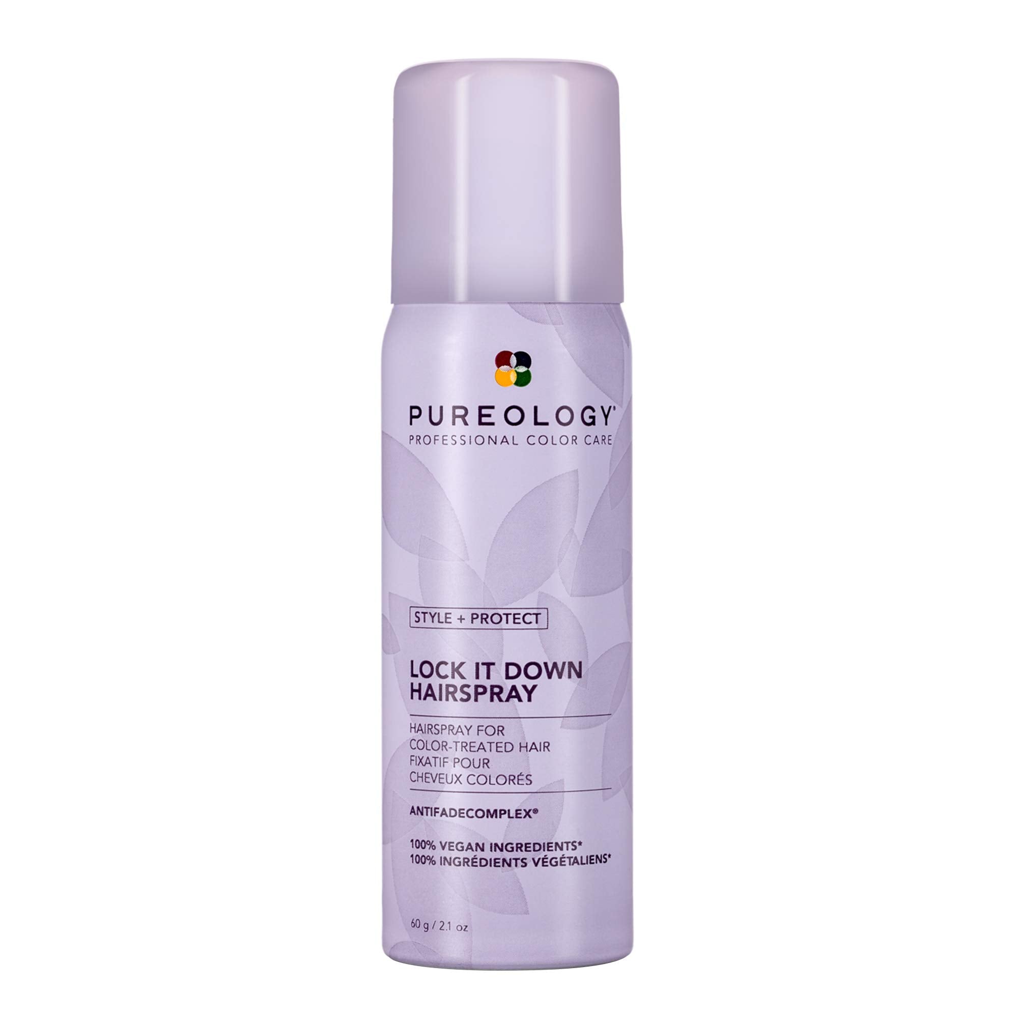 Pureology Style + Protect Lock It Down Hairspray | For Color-Treated Hair | Maximum Hold & Radiant Shine | Silicone Free | Vegan | Updated Packaging | 2.1 Oz. |