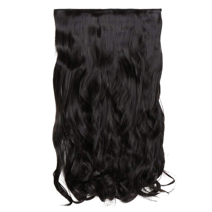 S-noilite US Longest 27/29/30 Hairpiece 3/4 Full Head One Piece 5 Clips Clip In Hair Extension Super Long Elegant Dress Ready For Christmas Ideal Gift (29-Curly, natural black)