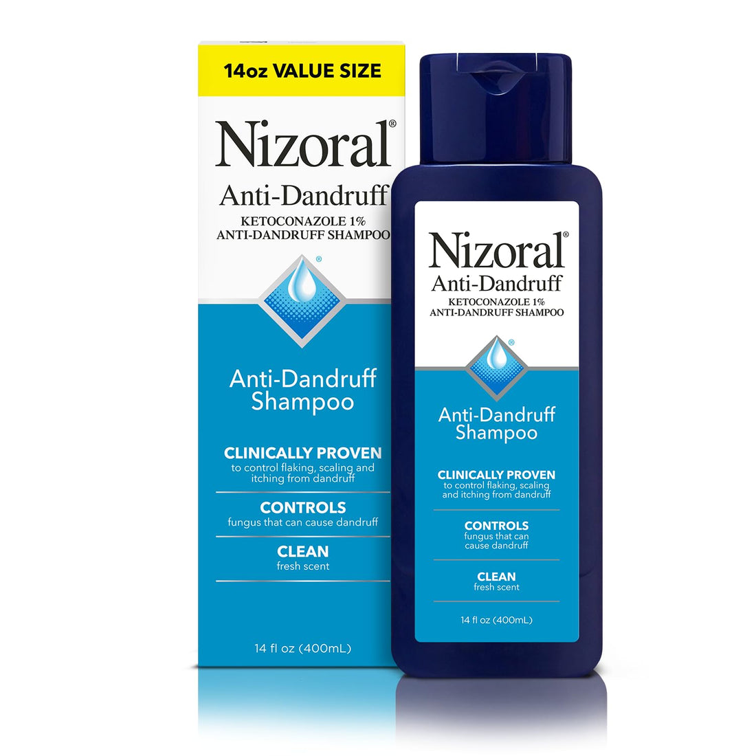 Nizoral Anti-Dandruff Shampoo, 14 Oz + Deep Moisturizing Conditioner, 9.4 Oz Bundle