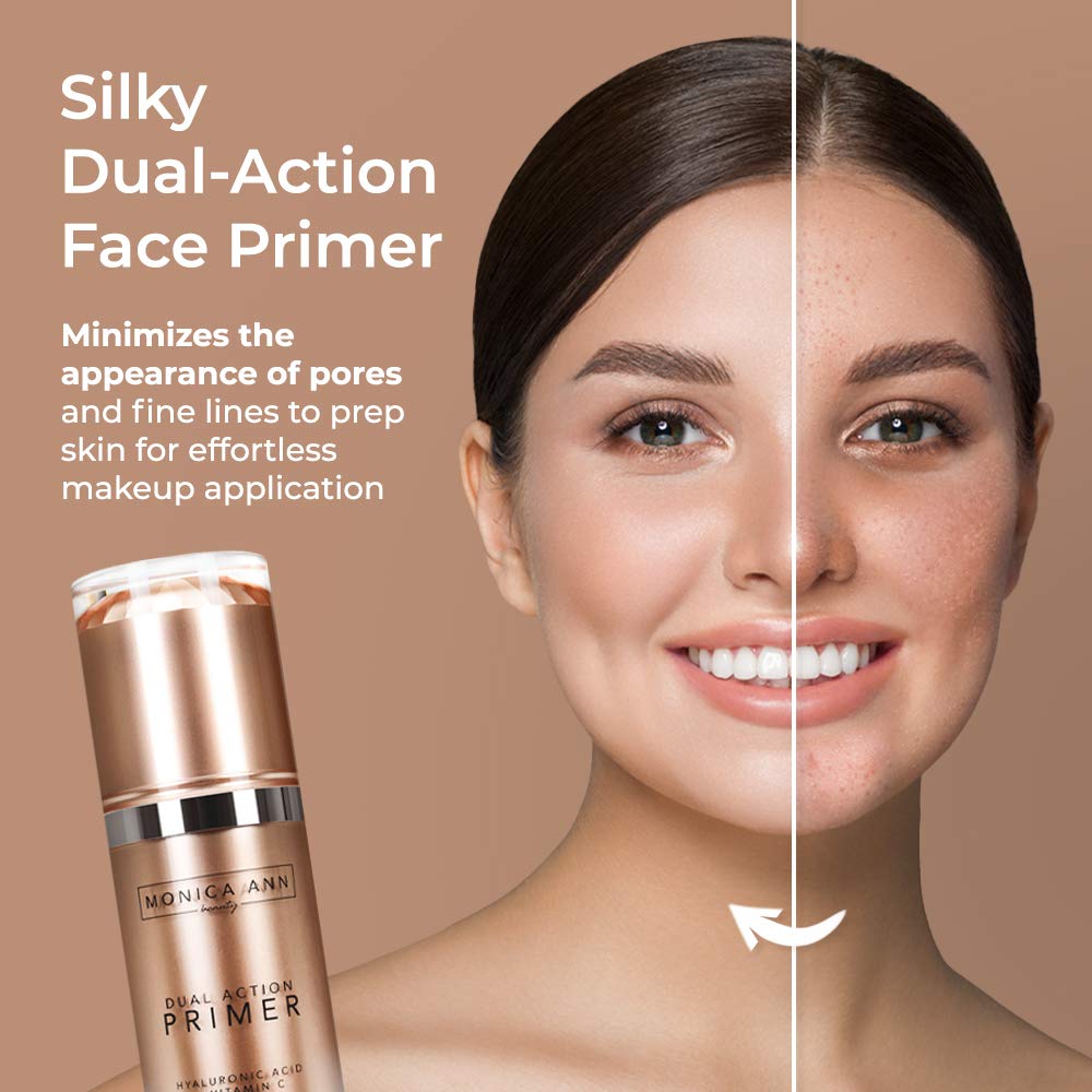 NOTE Dual-Action Face Primer (Vitamin C+ Hyaluronic Acid), Monica Ann Beauty; Foundation Primer that will Hydrate, Mattify, Brighten.
