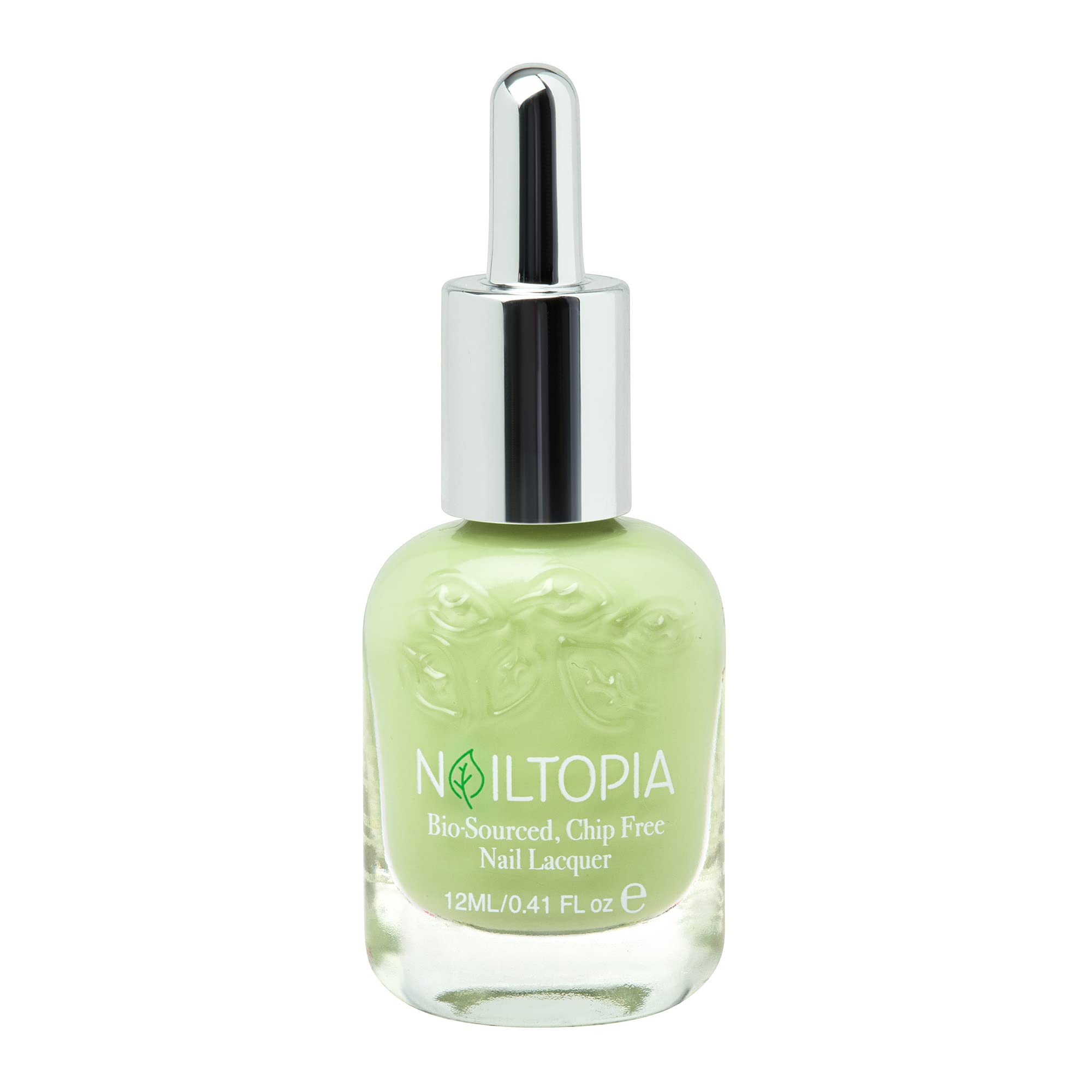 Nailtopia - Plant-Based Chip Free Nail Lacquer - Non Toxic, Bio-Sourced, Long-Lasting, Strengthening Polish - Juice Cleanse (Pastel Green) - 0.41oz