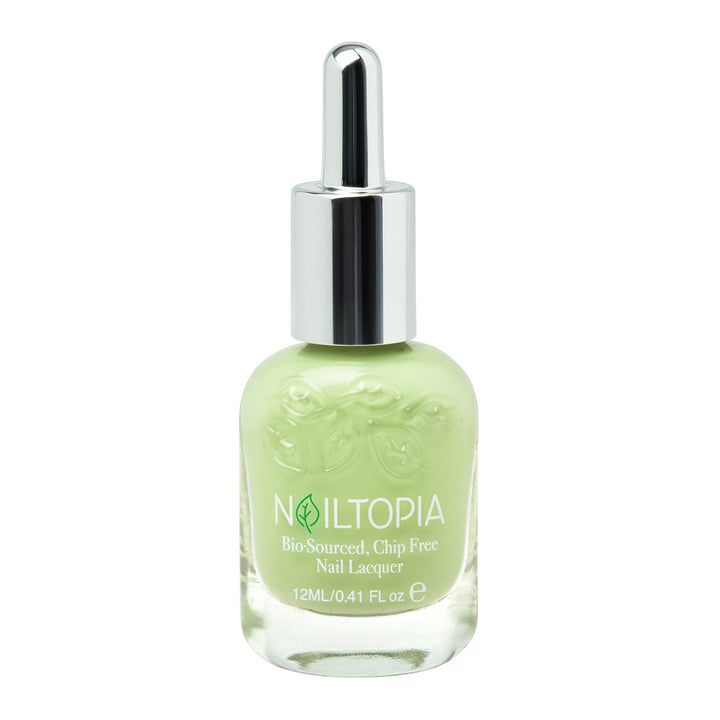 Nailtopia - Plant-Based Chip Free Nail Lacquer - Non Toxic, Bio-Sourced, Long-Lasting, Strengthening Polish - Juice Cleanse (Pastel Green) - 0.41oz