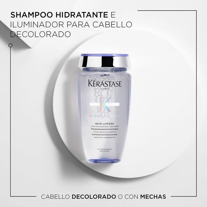 KÉRASTASE Blond Absolute Lumiere Illuminating Shampoo for Lightened, Highlighted and Grey Hair, Nourishes and Illuminates with Hyaluronic Acid, 2.71 Fl Oz
