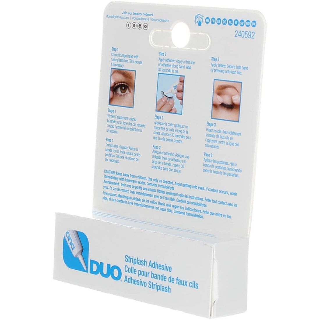 Duo Eyelash Striplash Adhesive White/Clear 0.25 Ounce (6 Pieces) (7ml)