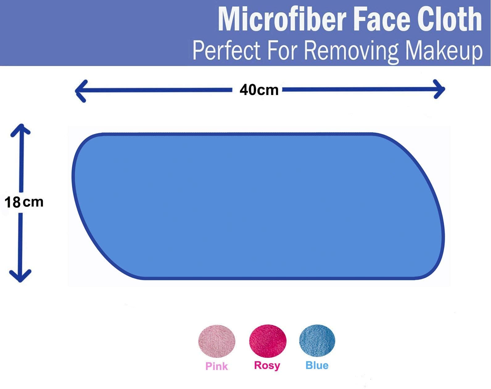 Makeup Remover Cloth Clean Towel, Reusable Facial Cleansing Towel - Chemical Free, Remove Makeup Instantly with Just Water - Money-Back Satisfaction Guaranty (1 Blue)